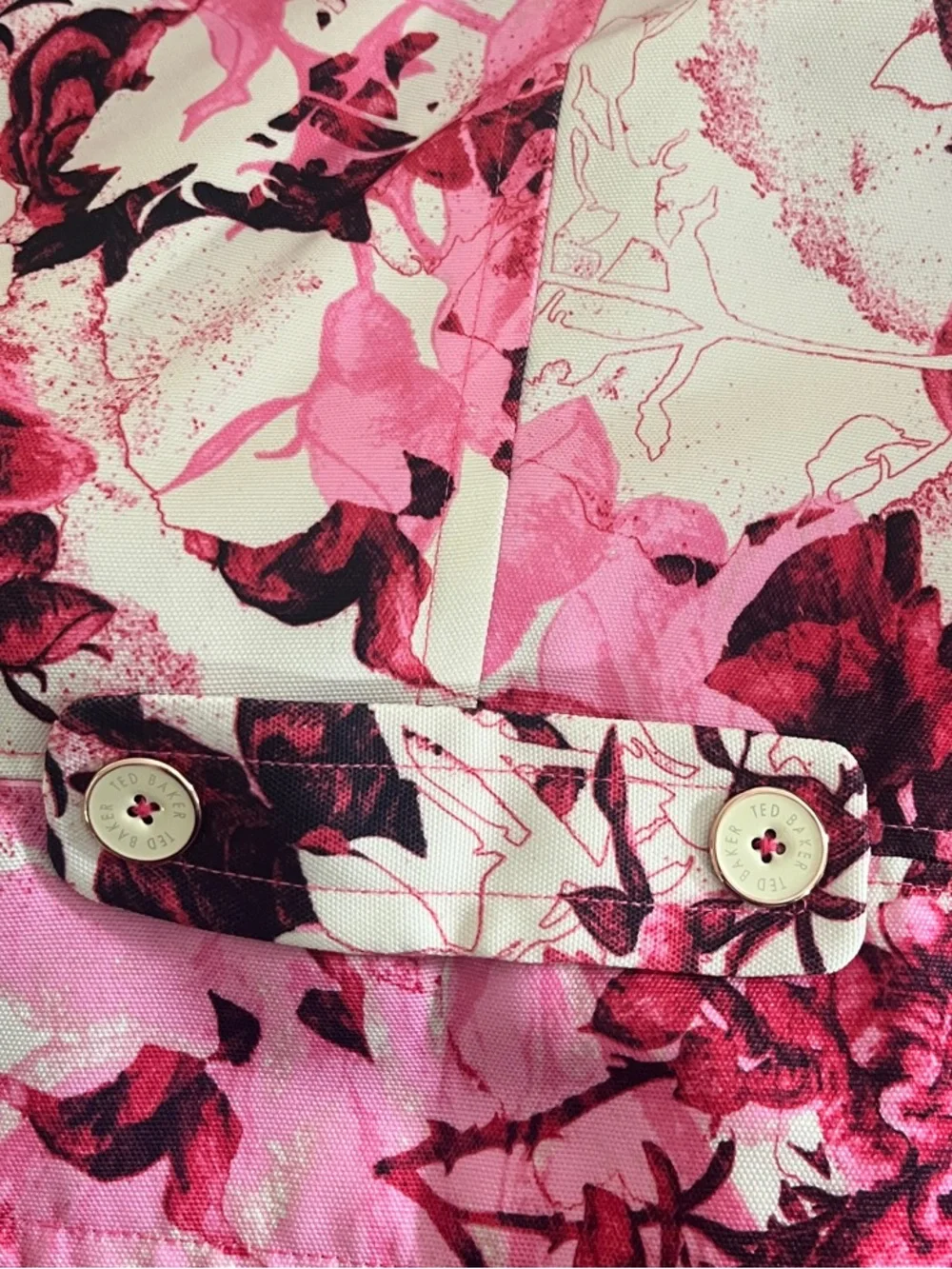 Ted Baker London Vibrant Floral Cropped Blazer Jacket Women’s Size Small